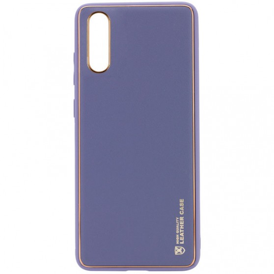 Кожаный чехол Xshield для Samsung Galaxy A50 (A505F) / A50s / A30s Серый / Lavender Gray