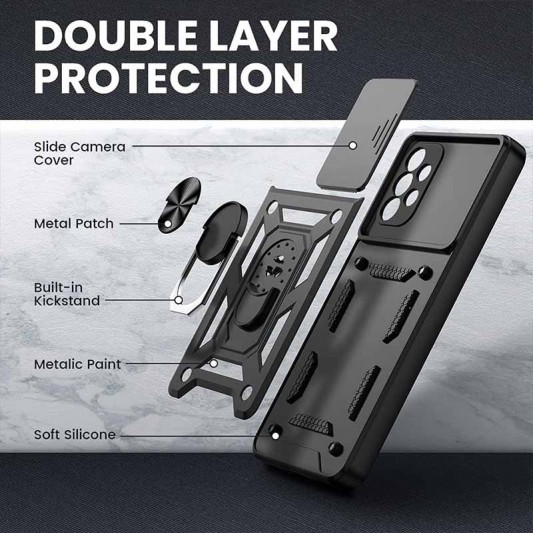 Ударостійкий чохол Camshield Serge Ring для Samsung Galaxy A53 5G Чорний - зображення 2 