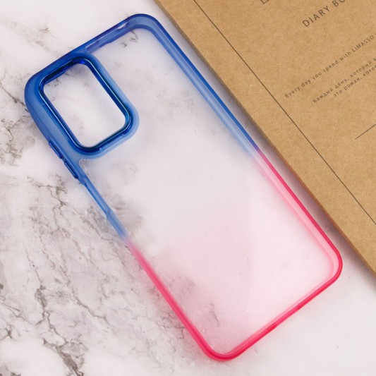 Чехол TPU+PC Fresh sip series для Xiaomi Redmi Note 10 Pro / 10 Pro Max Розовый / Синий - изображение 2