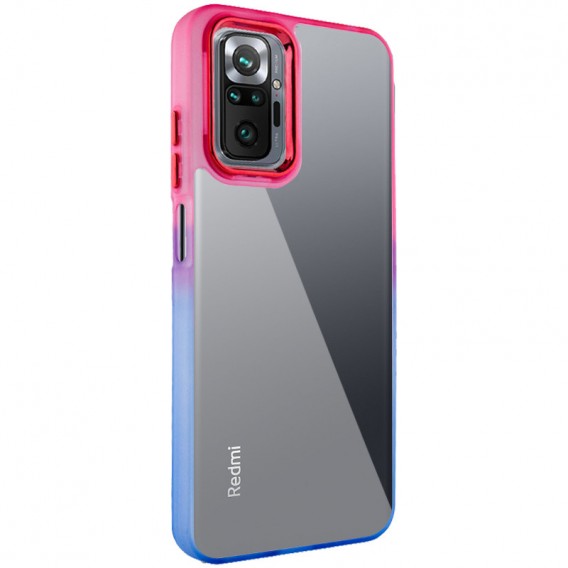 Чохол TPU+PC Fresh sip series для Xiaomi Redmi Note 10 Pro / 10 Pro Max Синій / Рожевий