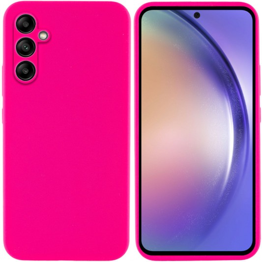 Чехол Silicone Cover Lakshmi Full Camera (AAA) для Samsung Galaxy A54 5G Розовый / Barbie pink - изображение 4