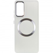 TPU чохол Bonbon Metal Style with MagSafe для Samsung Galaxy S22 Білий / White