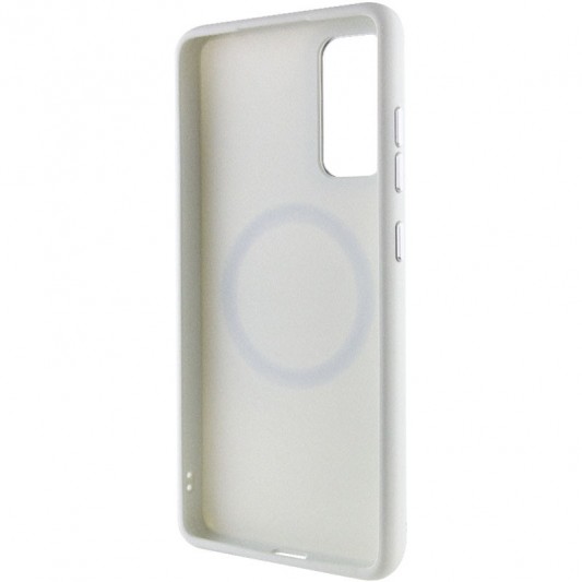 TPU чохол Bonbon Metal Style with MagSafe для Samsung Galaxy S22 Білий / White - зображення 2 