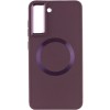 TPU чохол Bonbon Metal Style with MagSafe для Samsung Galaxy S22 Бордовий / Plum