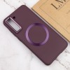 TPU чохол Bonbon Metal Style with MagSafe для Samsung Galaxy S22 Бордовий / Plum