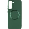 TPU чохол Bonbon Metal Style with MagSafe для Samsung Galaxy S22 Зелений / Army Green