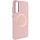 TPU чохол Bonbon Metal Style with MagSafe для Samsung Galaxy S22 Рожевий / Light Pink