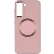 TPU чохол Bonbon Metal Style with MagSafe для Samsung Galaxy S22 Рожевий / Light Pink