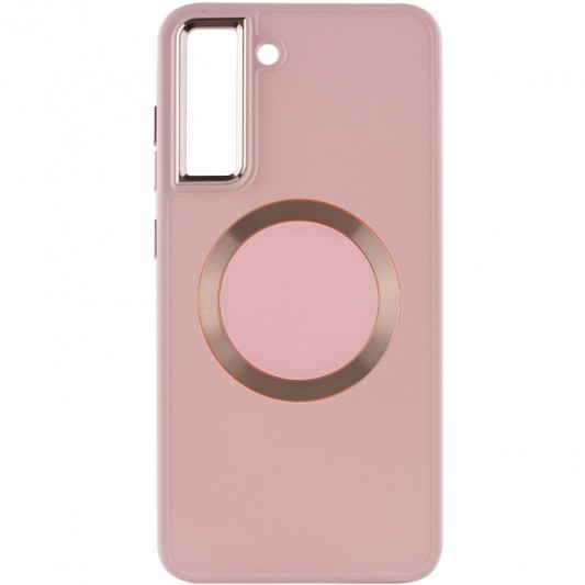 TPU чохол Bonbon Metal Style with MagSafe для Samsung Galaxy S22 Рожевий / Light Pink - зображення 1 