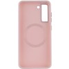 TPU чохол Bonbon Metal Style with MagSafe для Samsung Galaxy S22 Рожевий / Light Pink