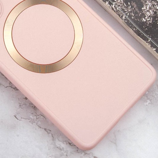 TPU чохол Bonbon Metal Style with MagSafe для Samsung Galaxy S22 Рожевий / Light Pink - зображення 4 