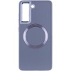 TPU чохол Bonbon Metal Style with MagSafe для Samsung Galaxy S22 Сірий / Lavender