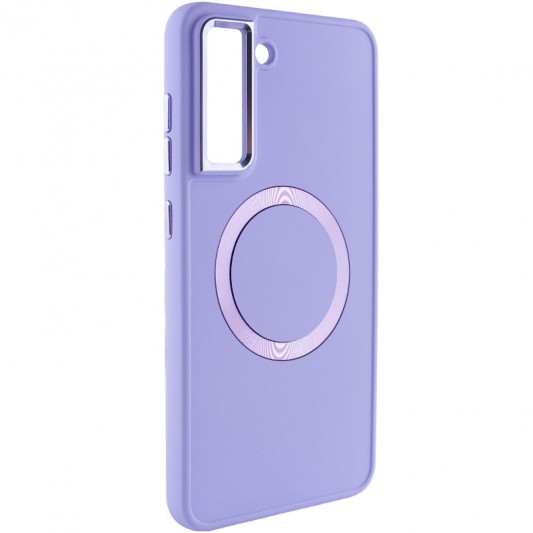 TPU чехол Bonbon Metal Style with MagSafe для Samsung Galaxy S22 Сиреневый / Dasheen