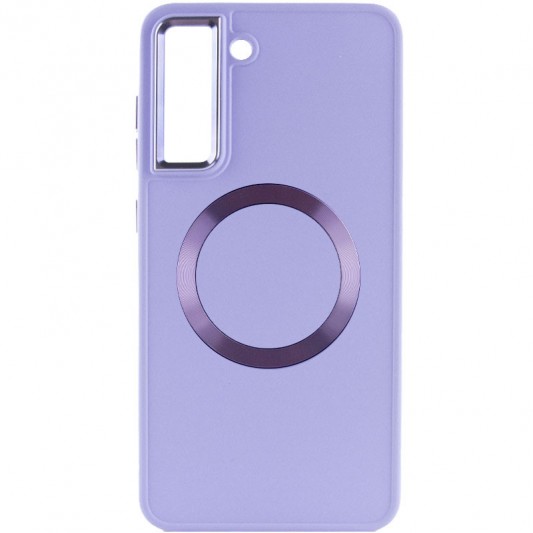 TPU чехол Bonbon Metal Style with MagSafe для Samsung Galaxy S22 Сиреневый / Dasheen - изображение 1