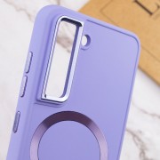 TPU чехол Bonbon Metal Style with MagSafe для Samsung Galaxy S22 Сиреневый / Dasheen