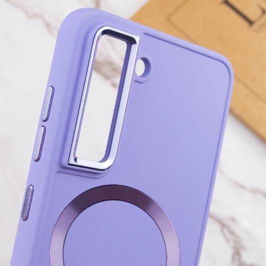 TPU чехол Bonbon Metal Style with MagSafe для Samsung Galaxy S22 Сиреневый / Dasheen - изображение 4