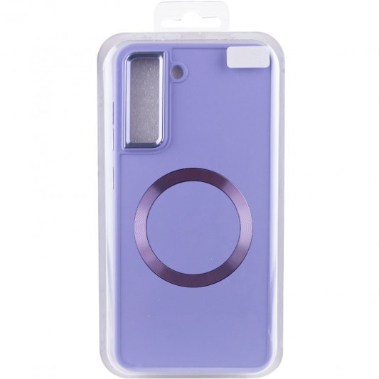 TPU чехол Bonbon Metal Style with MagSafe для Samsung Galaxy S22 Сиреневый / Dasheen - изображение 5