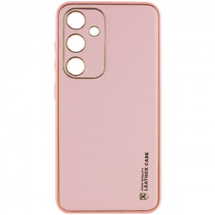 Кожаный чехол Xshield для Samsung Galaxy S23 FE Розовый / Pink