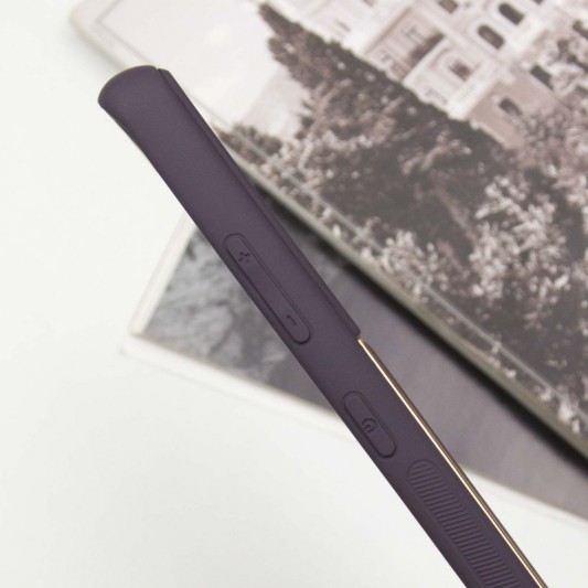 Шкіряний чохол Xshield для Samsung Galaxy S21 Ultra Фіолетовий / Dark Purple - зображення 3 