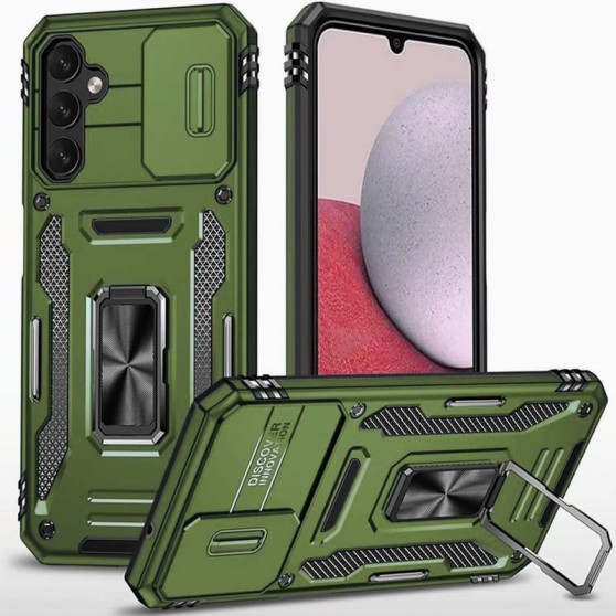 Ударостійкий чохол Camshield Army Ring для Samsung Galaxy S23 FE Оливковий / Army Green