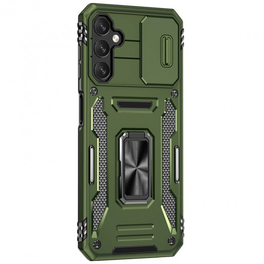 Ударопрочный чехол Camshield Army Ring для Samsung Galaxy S23 FE Оливковый / Army Green - изображение 3