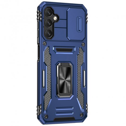 Ударопрочный чехол Camshield Army Ring для Samsung Galaxy S23 FE Синий / Navy - изображение 5