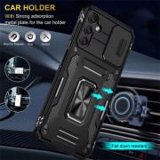 Ударопрочный чехол Camshield Army Ring для Samsung Galaxy S23 FE Черный / Black