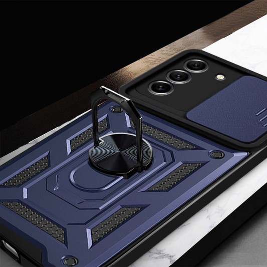 Ударостійкий чохол Camshield Serge Ring для Samsung Galaxy S22 Синій - зображення 2 