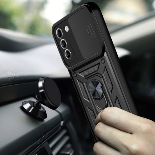 Ударостійкий чохол Camshield Serge Ring для Samsung Galaxy S22 Чорний - зображення 3 