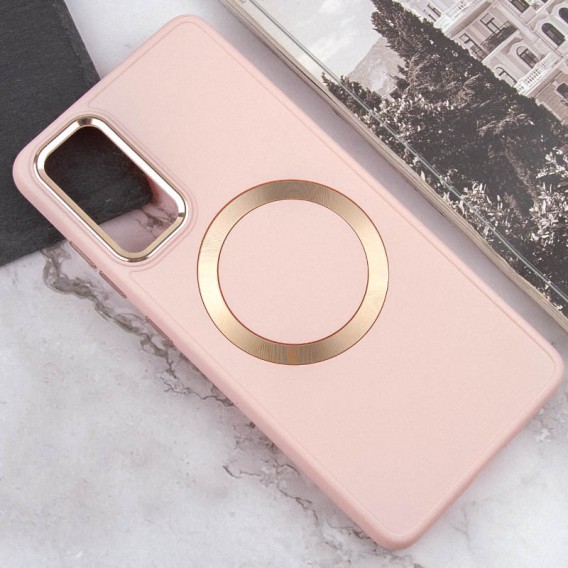 TPU чохол Bonbon Metal Style with MagSafe для Samsung Galaxy A54 5G Рожевий / Light Pink