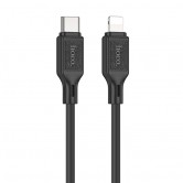 Дата кабель Hoco X90 Cool silicone Type-C to Lightning 20W (1m) Black