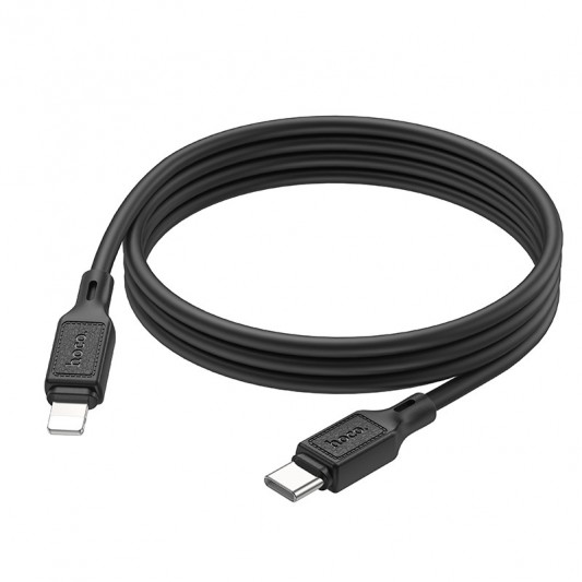 Дата кабель Hoco X90 Cool silicone Type-C to Lightning 20W (1m) Black - зображення 4 