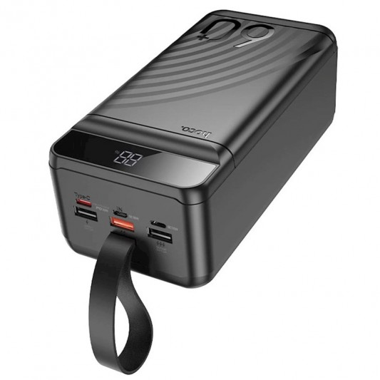 Портативний ЗП Power Bank Hoco J123C Element 22.5W+PD20W 60000 mAh Black - зображення 2 