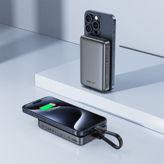 Портативное ЗУ Power Bank Acefast M10 PD30W с БЗУ 10000 mAh Black - изображение 4