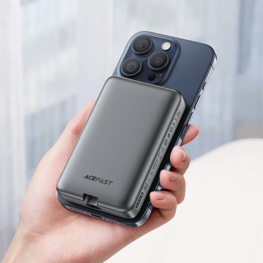 Портативное ЗУ Power Bank Acefast M10 PD30W с БЗУ 10000 mAh Black - изображение 5