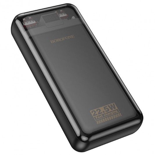 Портативний ЗП Power Bank BOROFONE BJ52A Power 22.5W+PD20W 20000 mAh Black - зображення 1 