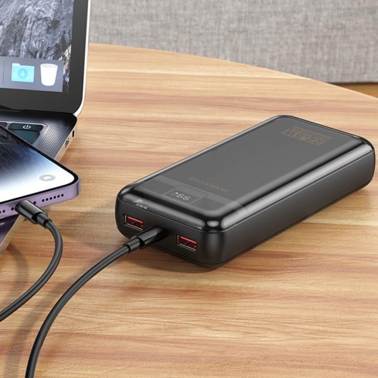 Портативний ЗП Power Bank BOROFONE BJ52A Power 22.5W+PD20W 20000 mAh Black - зображення 2 