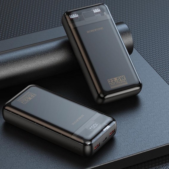 Портативний ЗП Power Bank Borofone BJ52A Power 22.5W+PD20W 20000 mAh Black - зображення 3 