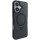 TPU+PC чехол Metal Buttons with MagSafe Carbon Ring для Apple iPhone 16 (6.1") Черный