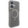 TPU+PC чехол Metal Buttons with MagSafe Carbon Ring для Apple iPhone 16 (6.1") Серый