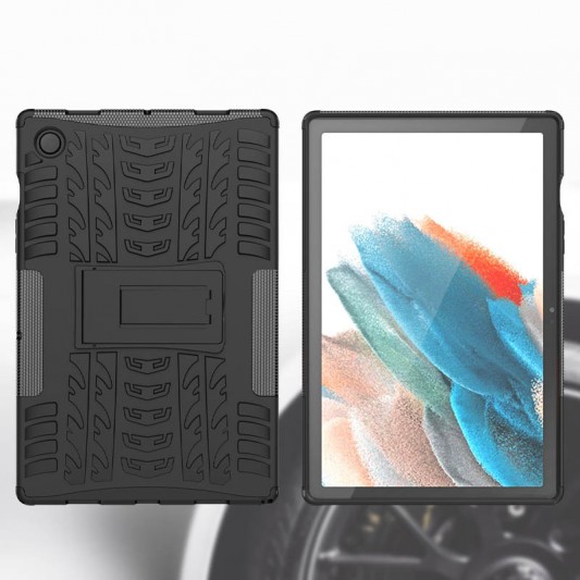 TPU+PC чехол Protector Stand для Samsung Galaxy Tab A8 10.5" (2021) Black - изображение 1