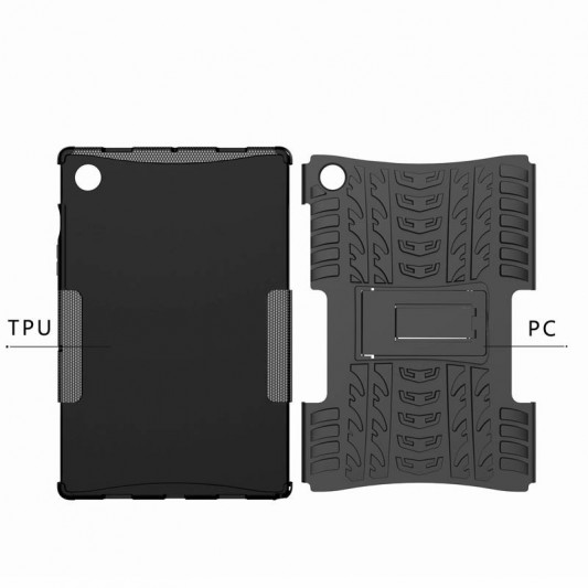 TPU+PC чехол Protector Stand для Samsung Galaxy Tab A8 10.5" (2021) Black - изображение 4