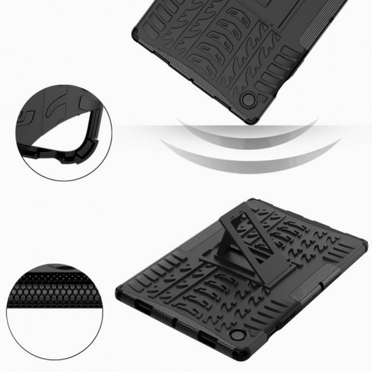 TPU+PC чехол Protector Stand для Samsung Galaxy Tab A8 10.5" (2021) Black - изображение 5