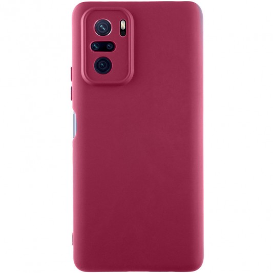 Чохол Silicone Cover Lakshmi Full Camera (AAA) для Xiaomi Redmi Note 10 / Note 10s / Poco M5s Бордовий / Plum