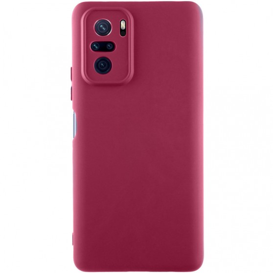 Чохол Silicone Cover Lakshmi Full Camera (AAA) для Xiaomi Redmi Note 10 / Note 10s / Poco M5s Бордовий / Plum
