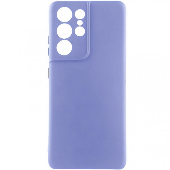 Чехол TPU GETMAN Liquid Silk Full Camera для Samsung Galaxy S21 Ultra Сиреневый / Dasheen