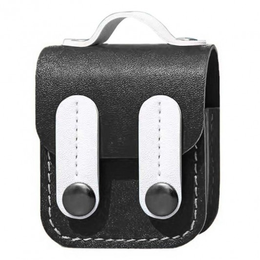 Кожаный футляр Briefcase для наушников AirPods 1/2 Black / White