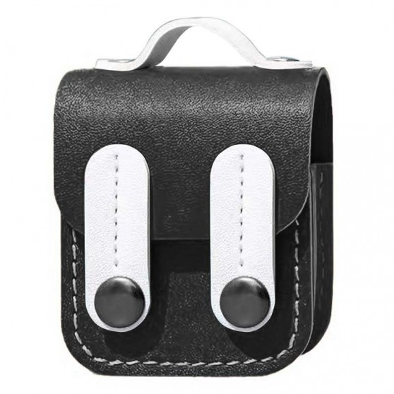 Шкіряний футляр Briefcase для навушників AirPods 1/2 Black / White