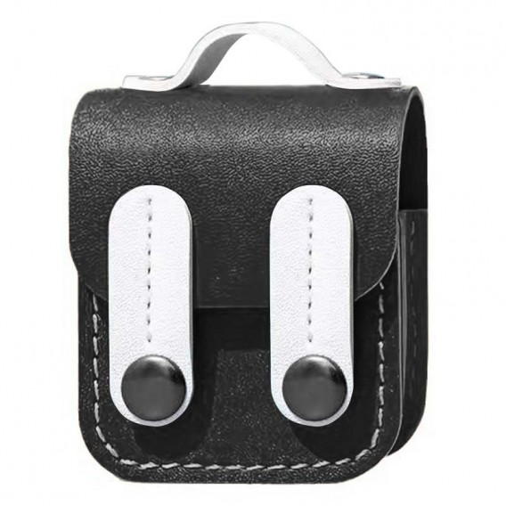 Шкіряний футляр Briefcase для навушників AirPods 1/2 Black / White