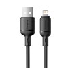 Дата кабель Baseus Silky Series OS Fast Charging USB to Lightning 2.4A (2m) (P1037770) Cluster Black